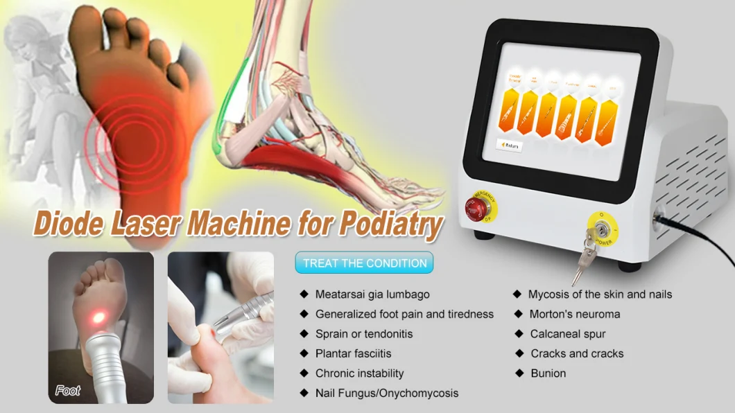 2022 Trianglemed Class IV 980 Fiber Diode Nail Fungus Laser Physical Therapy Podiatry Onychomycosis Treatment Machine