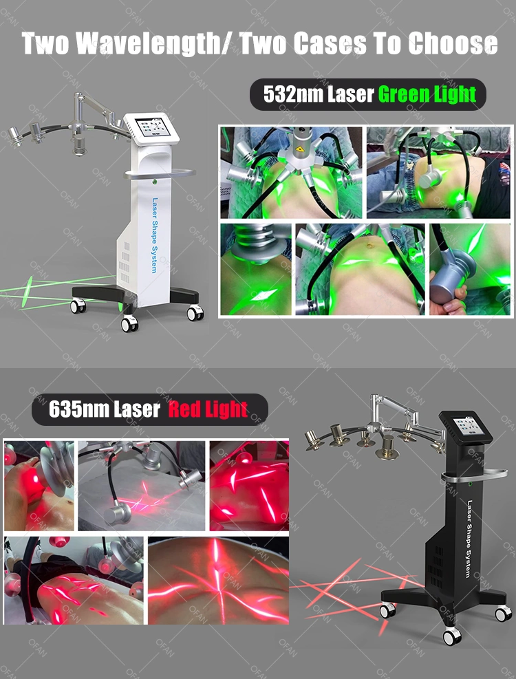 Ofan Non-Invasive 532nm/635nm Wavelengths Laser Therapy Fat Reduction Slimming Machine 6D Laser Slim