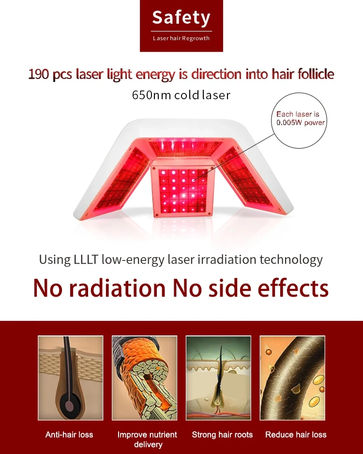 RF Scalp Hair Care Device Electric Hair Growth Comb L Hair Repair Treatment Laser Hair Growth System Low Level Laser Hair Loss Therapy