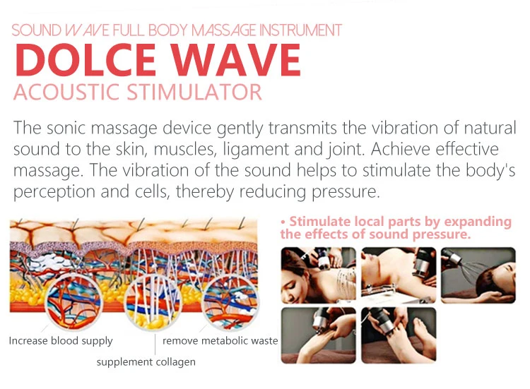 Renlang New Dolcewave Acoustic Stimulator Sound Massage Beauty Machine for Body and Face