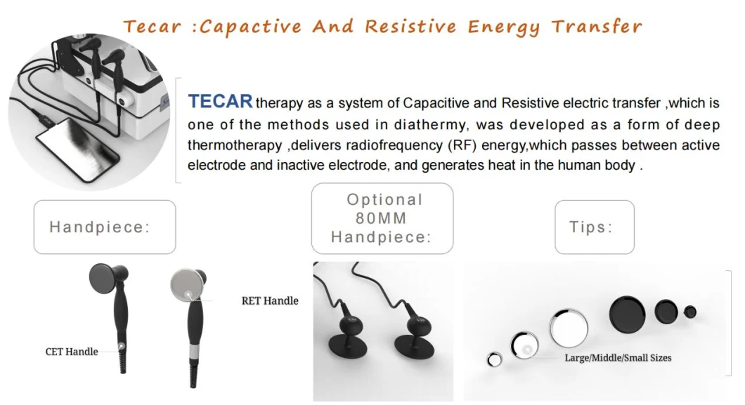 Hot Sale Smart Tecar Physiotherapy Cet Ret 448kHz Monopolar Radio Frequency RF Slimming Machine