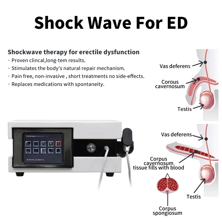 Physical Therapy Equipment Eswt Pneumatic Shockwave Therapy Machine for ED &amp; Pain Rehabilitation