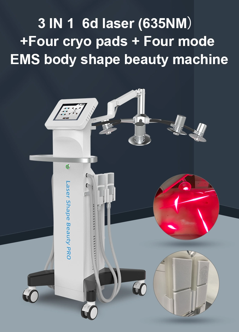 6D Lipolaser Laser Lipolysis 5D laser Cold EMS Therapy Body Slimming Weight Loss Beauty Machine