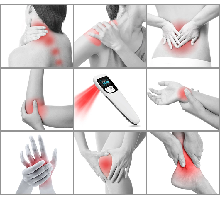 Home Use Medical Pain Relief Semiconductor Low Level Cold Laser Therapy Device with LCD Screen