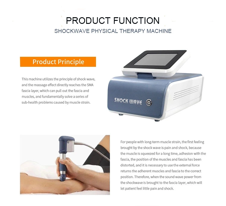 Portable Shock Wave Therapy Physiotherapy Treatment Clinic Electrical Facial Massage Machine