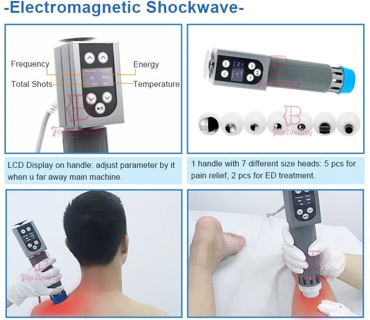 3 in 1 RF EMS Extracorporeal Shock Wave Physical Therapy Equipment /Magnetotherapy Physiotherapy Shockwave Therapy Shock Wave for Pain Relief