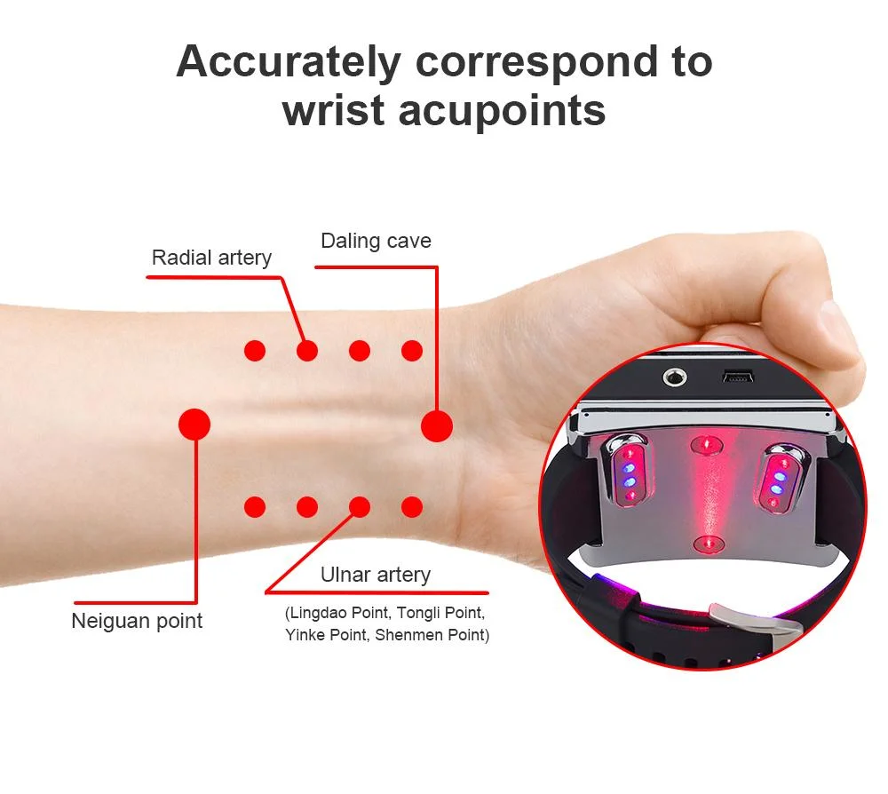Laser Cardio Vascular Disease &amp; Diabetes &amp; Hypertention Therapy Cold Low Level Laser Wristwatch
