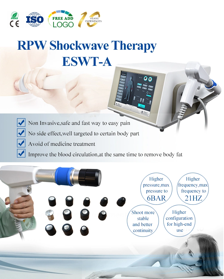 Portable Pneumatic Shockwave Therapy Machine Pneumatic Shockwave Therapay with Tecar