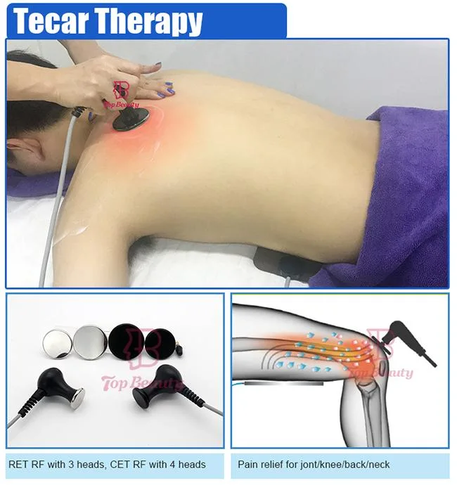 3 in 1 Extracorporeal Shockwave Tecar Wave Therapy Diathermy Physiotherapy Eswt Machine