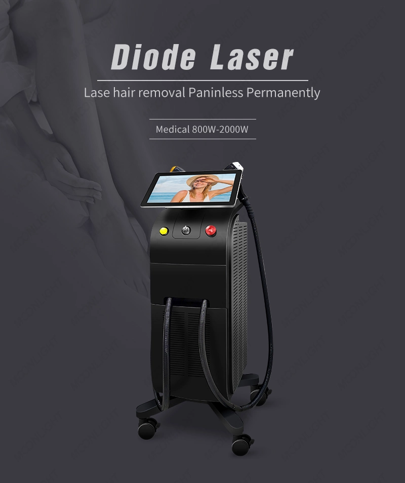 755nm Alexandrite BIOS Electrolysis Cold Laser Machine Armpit Laser Hair Removal Machine Standing Ice Laser Stationary