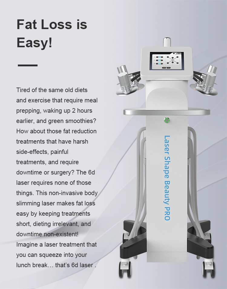 6D Lipolaser Laser Lipolysis 5D laser Cold EMS Therapy Body Slimming Weight Loss Beauty Machine