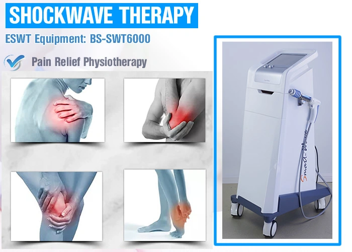 2021 Dual Channel Extracorporeal Shock Wave Therapy Machine for Physiotherapy Acoustic Shock Wave Therapy for Plantar Fasciitis