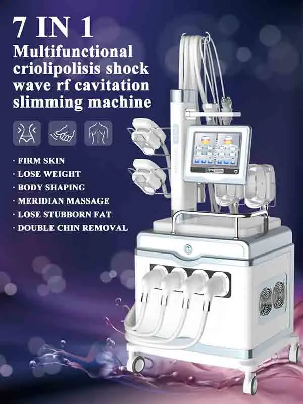 Cool Wave Beauty Machine with Cryolipolysis and Shock Wave Therapy Machine for Weight Loss/ Shock Wave Therapy Machine for Cellulite