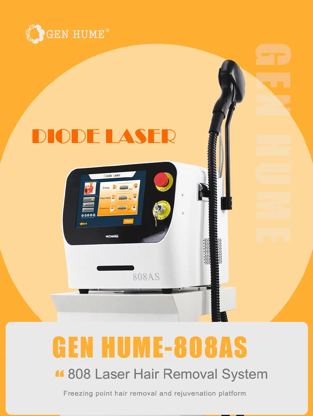 Portable Laser Hair Removal Machine Diode Laser 808nm Medical Diode Laser Pain Relief Machine Portable Laser Hair Removal Beauty Machine