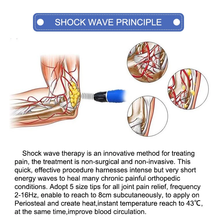 Physiotherapy Shock Wave Lithotripsy Muscle Soreness Relieve Ultrasound Shockwave Therapy Machine