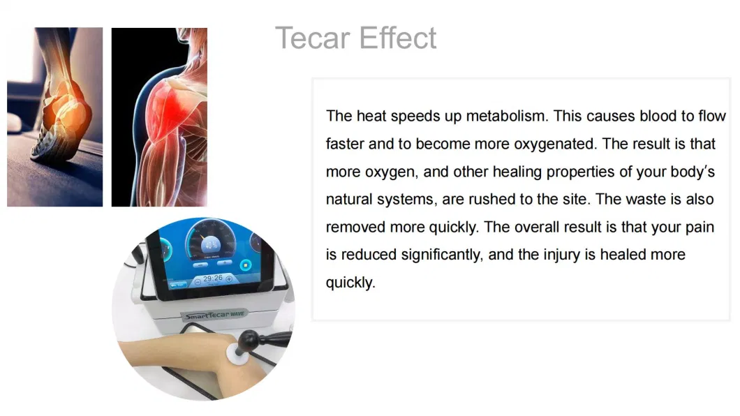 3 in 1 Professional Smart Tecar Wave Cet Ret Physiotherapy Machine with Shockwave EMS Muscle Stimulation Russian Wave Tens