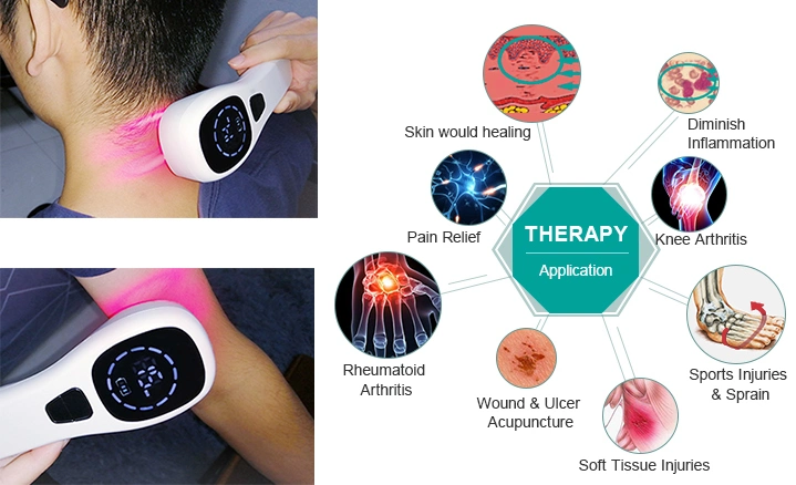 Portable Physical Treatment Lllt Low-Level Infrared Light Cold Laser Therapy Device for Relieve Neck Back Arthritis Pain