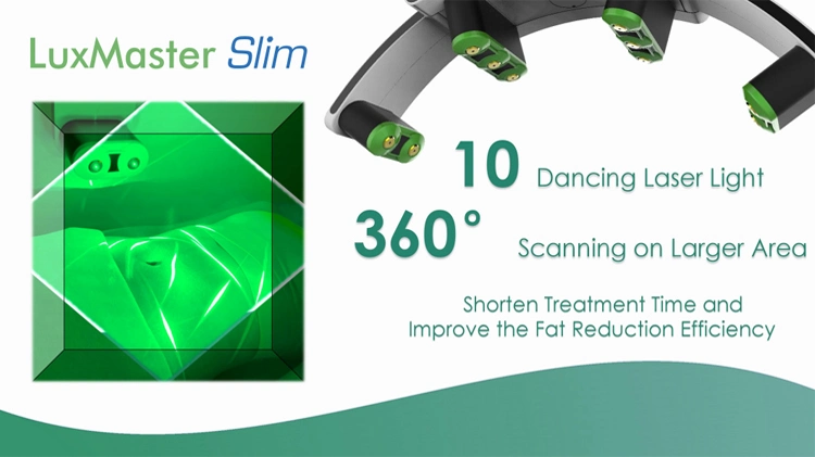 532nm Laser Luxmaster Beauty Machine Green Light Laser Cold Laser Therapy for Weight Loss Low Level Laser Therapy 10 D Low Level Laser Therapy