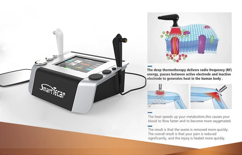 Ret Cet RF Smart Tecar Wave Joints Therapy Diathermy Physiotherapy 448kHz Tecar Therapy Machines