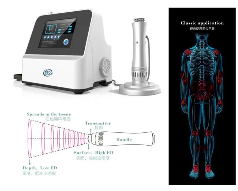 2024 Ultrasound Therapy Shock Wave professional Pneumatic Shock Wave Eswt Onda De Choque Radial Shockwave Therapy Machine