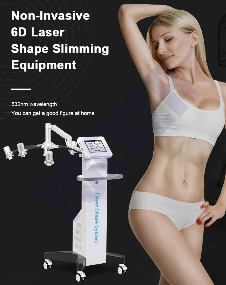 Yuever Medical 532nm Green Light Cold Laser Fat Burning 6D Laser Shape Body Slimming Machine