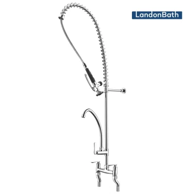  Cucina Sink Suite piano di bancone Bacino rame piastra di montaggio ponte Pre-risciacquo Unità di spruzzo con rubinetto aggiuntivo oscillante