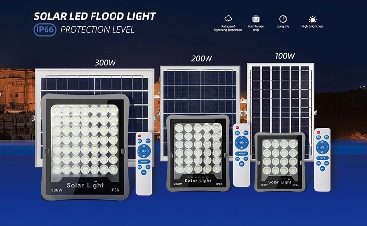 LED Solar Outdoor Flood Light 200W High Light Efficiency More Energy Saving Only Solar Floodlight