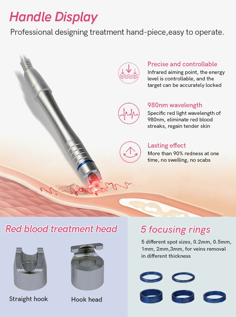 Portable 980nm Diode Laser Vascular Therapy Machine