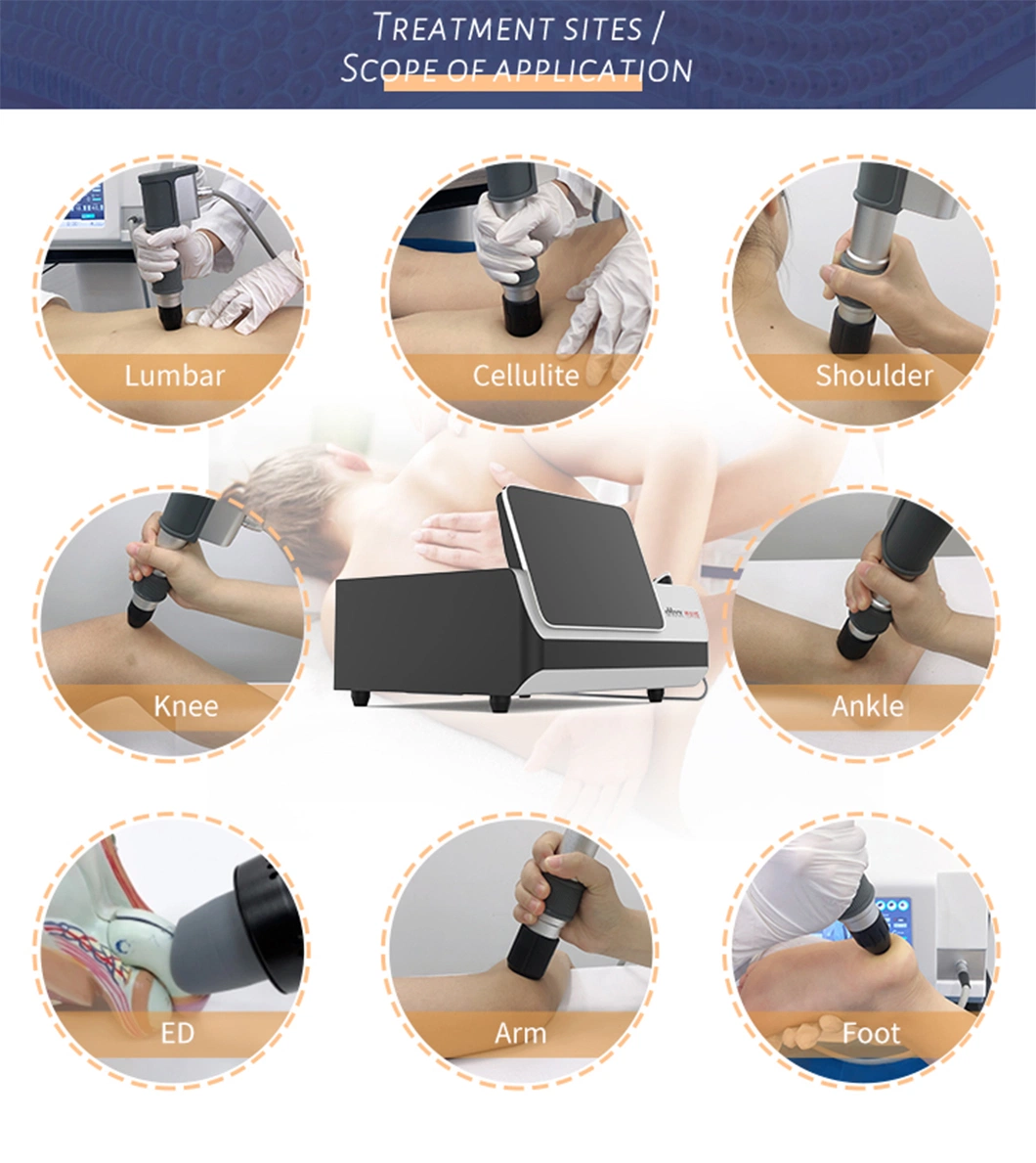 Knee Pain Physiotherapy Extracorporeal Radial Shockwave Therapy Machine for Physical Ther