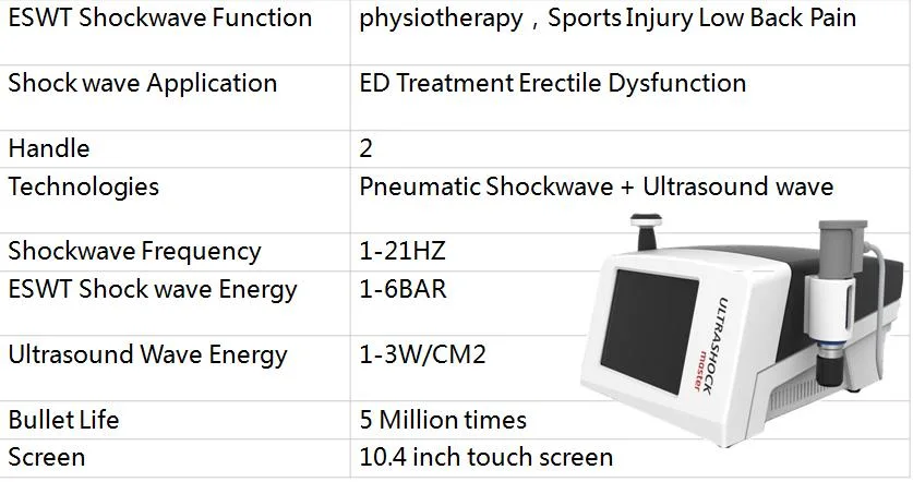 Hot Selling 6 Bar Focused Shockwave Therapy Machine for Physical Therapy