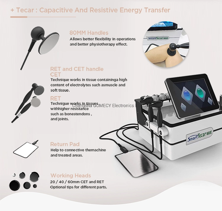 Portable Tecar Shock Wave for Body Pain-Relief