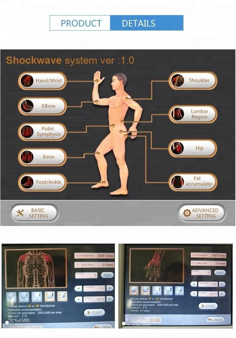 Physiotherapy Shockwave Prostate Massager / Electric Foot Massage Machine