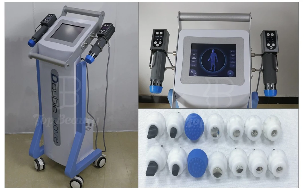 Professional Double Handles Electromagnetic ED Pulsed Radial Shockwave Therapy Machine for Physical Therapy