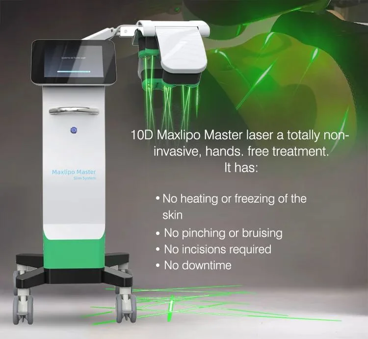 10d Cold Diode 532nm Green Laser Maxlipo Master Laser Fat Loss Body Shaping Slimming Equipment Beauty Equipment