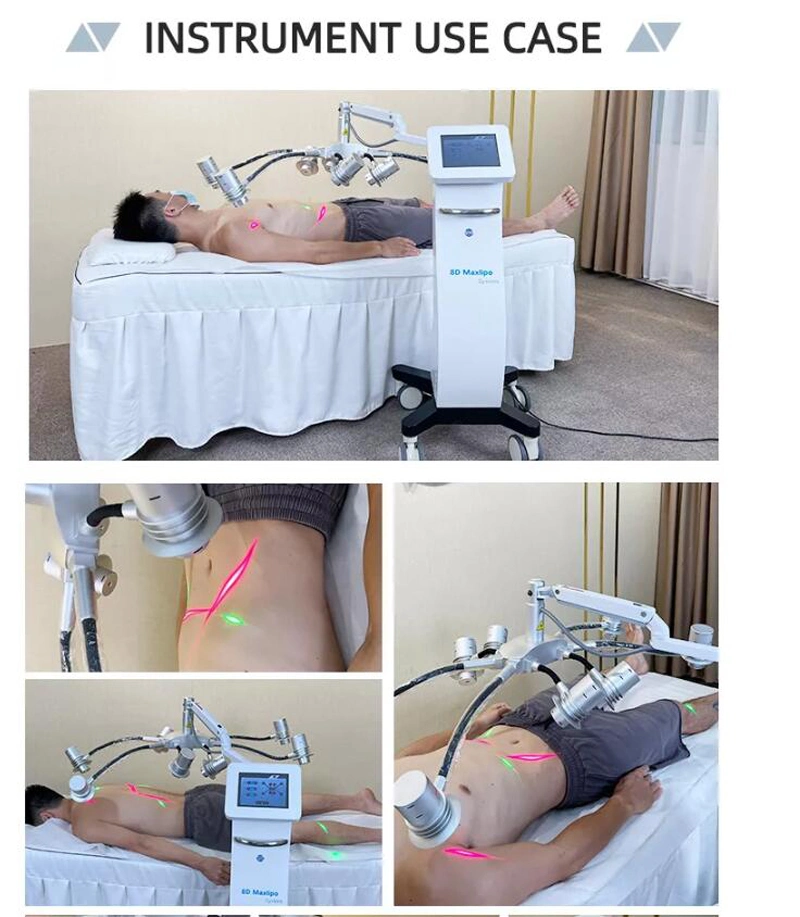 Professional 635nm Laser Red/Green Light 6D Lipo Laser Slimming Machine Cryo Cold Laser Weight Loss Medical CE Certified