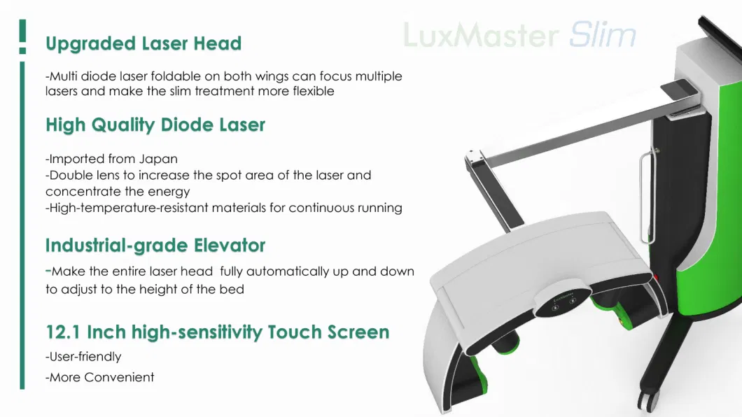 Painless Luxmaster Slim 532nm Green Light Therapy Cold Laser Fat Reduce Low Level Laser Therapy Device