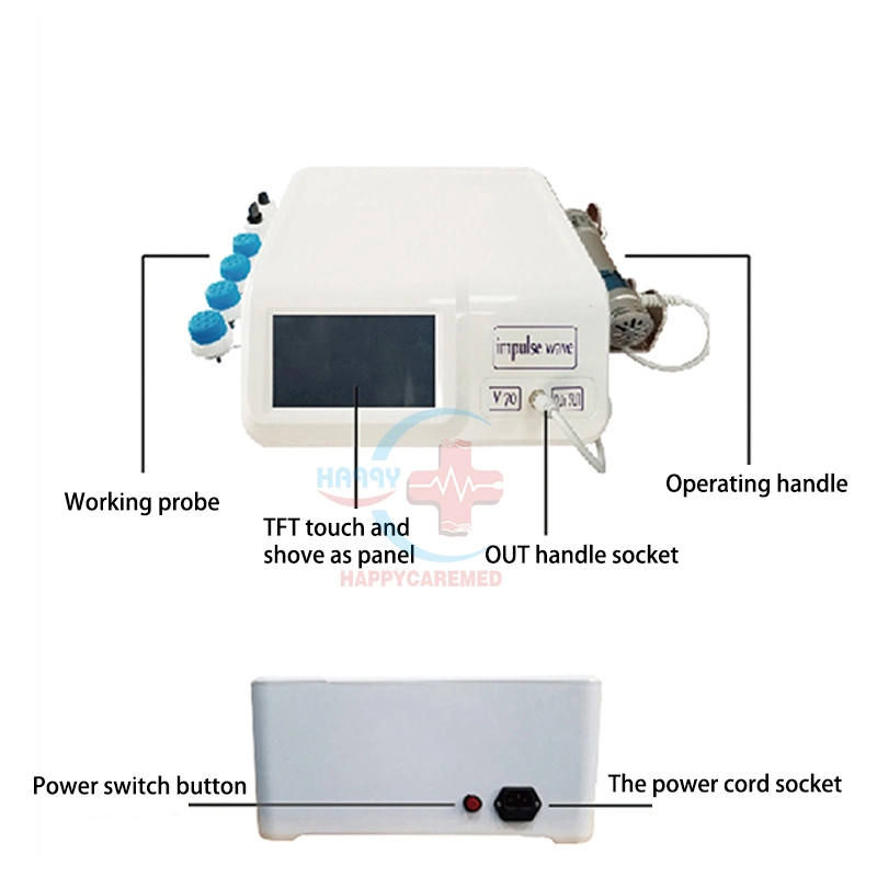 Hc-N034b Professional Physical ED Shock Wave Machine Pain Treatment Therapy Equipment Portable Electromagnetic Shock Wave