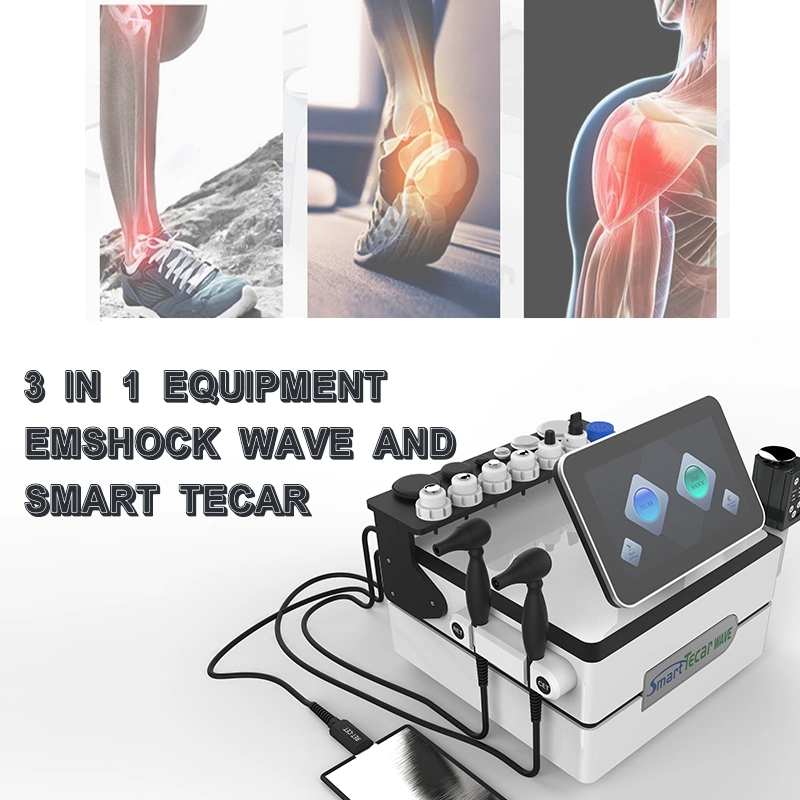 Stock Available 3 in 1 Shockwave Tecar EMS Smart Tecar Wave 448kHz Cet Ret Tecar Physical Therapy Machine Rehabilitation Therapy