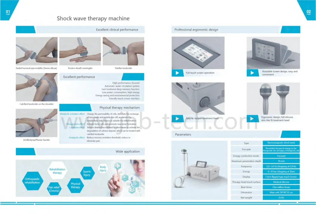 Shock Wave Focused Shockwave Machine Physical Therapy Equipments