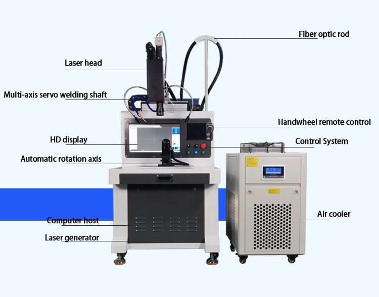 Single Double Position Glasses Frame Automatic Laser Welding 500W