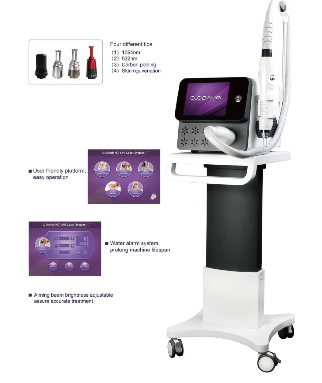 Portable Tattoo Removal ND YAG Laser Machine Therapy Laser