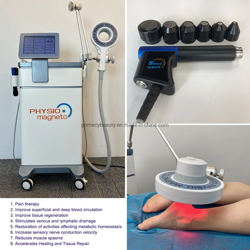 Vertical Pmst Physio Magento+Shockwave+Near Infrared Light High Laser Therapy Magentothearpy Machine