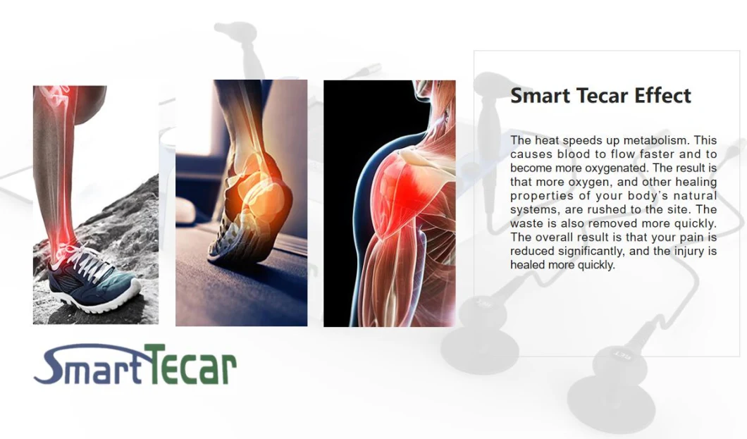 Physical Therapy Smart Tecar Diathermy Reduce Fat Pain Shockwave Muscle Stimulation Massager Machine