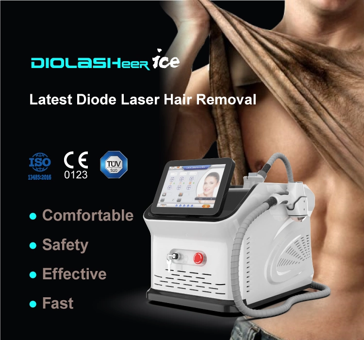 Portable 3 Waves Comfortable No Pain Laser Hair Removal Diode Laser 810 Portable 1064 Laser Diode Hair Removal