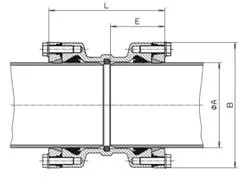 Material Ductile Iron+EPDM+Brass Coupling for HDPE Pipe