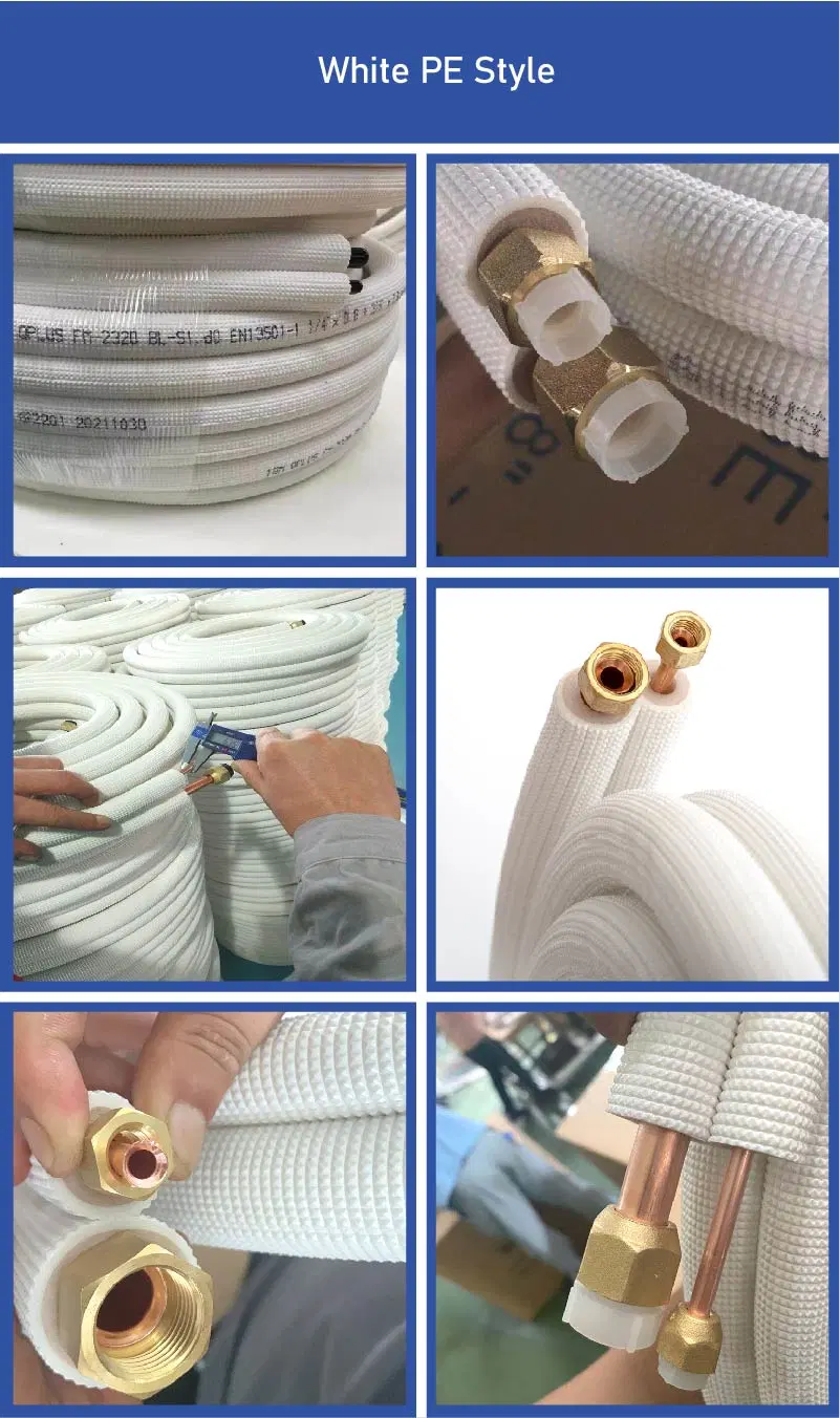 AC Copper Line Set/White PE Line Set/Air Conditioner Installation Kit/Copper Insulation Tube/Pipe