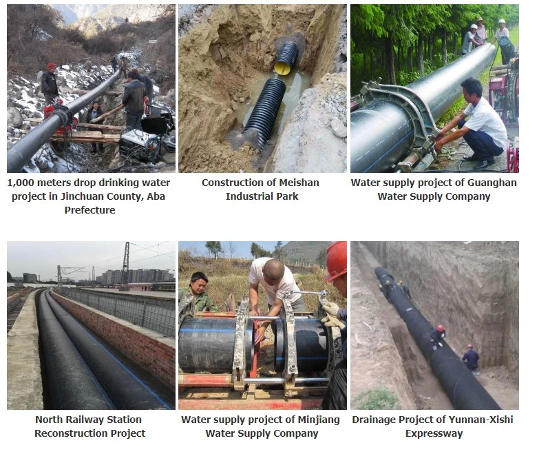 Jubo HDPE Double Wall Corrugated Drainage System Sewage Pipe Agricultural Irrigation Perforated Plastic Culvert Pipe