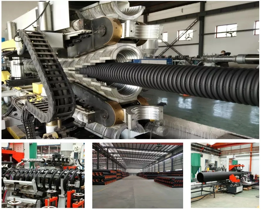 Jubo HDPE Double Wall Corrugated Drainage System Sewage Pipe Agricultural Irrigation Perforated Plastic Culvert Pipe