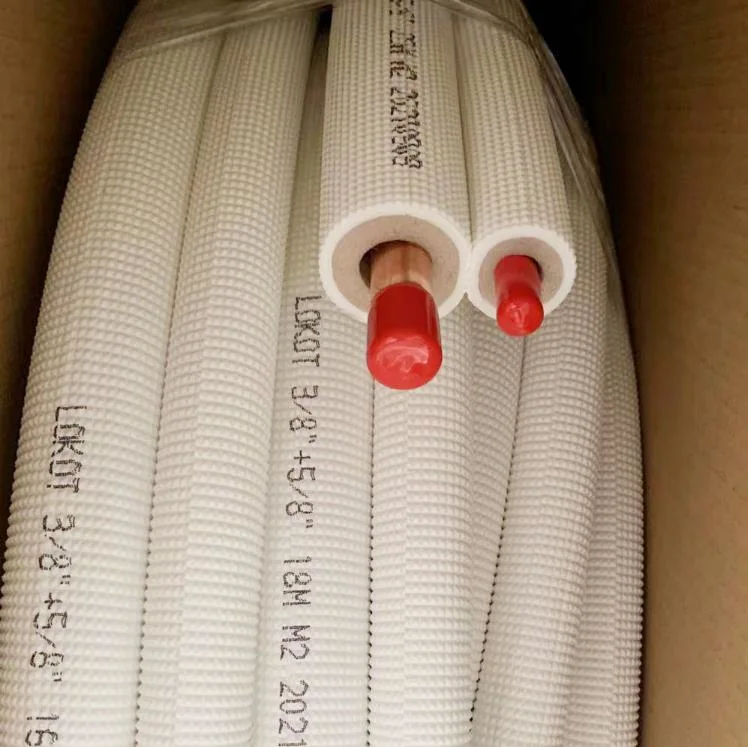 Single Double 1/4 3/8 Air Conditioner Copper Tube PE Insulated Copper Pipe