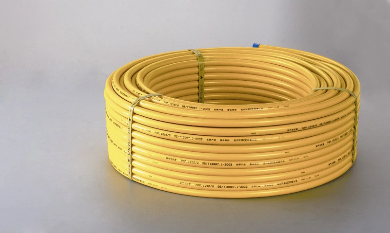 Gas Pipe PE-Al-PE 63mm White Color with 3 Yellow Lines